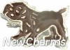 H6151 Brown Doggie Floating Locket Charm