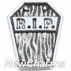 H6229 RIP Coffin Floating Locket Charm