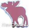 H6248 Brown Moose Floating Locket Charm