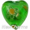 H6604 Green Swirl Floating Locket Charm