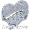 H7141 Daughter Deco Heart Floating Locket Charm