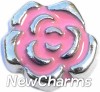 H7509 Big Pink Flower Floating Locket Charm