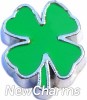 H7532 Green Clover Floating Locket Charm