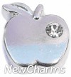 H7672 Apple Silver With Stone Floating Locket Charm