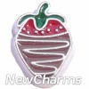 H7906 Chocolate Covered Strawberry Floating Locket Charm