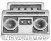 H9744 Gunmetal Boombox Floating Locket Charm