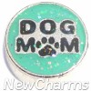 H9747 Dog Mom Silver Trim Floating Locket Charm