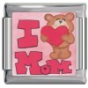 I Love Mom Teddy Bear Italian Charm