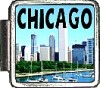 X123 Chicago Skyline Italian Charm