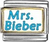 Mrs. Bieber (rectangle) Custom Photo Italian  Charm
