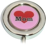 MOM ON HEART PURSE HANGER