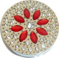 RED MARQUISE AND CLEAR STONES PURSE HANGER