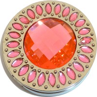 PINK ROUND AND MARQUISE STONES PURSE HANGER
