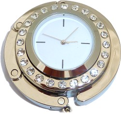 BIG WATCH ON WHITE PURSE HANGER
