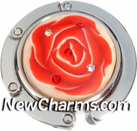 PH8128 Rose With Stones Foldable Purse Hanger