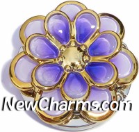 PH8157 Raised Purple Flower Foldable Purse Hanger