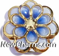 PH8158 Raised Blue Flower Foldable Purse Hanger