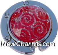 PH8164 Red Swirl Foldable Purse Hanger