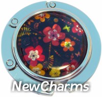 PH8175 Flowers Red And Orange Foldable Purse Hanger