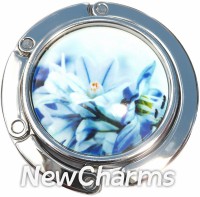 PH9006 Blue Flowers Foldable Purse Hanger