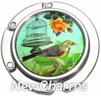 PH9024 Bird And Birdcage Foldable Purse Hanger