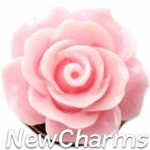 GS114 Enamel Pink Rose Snap Charm