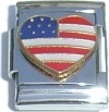 USA Flag on Heart