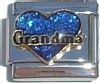 CT1977BK Grandma on Dark Blue Heart with Black Letters