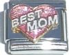 CT1978NW Best Mom on Pink Heart with White Letters