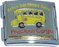 CT5006 School Bus Drivers Carry Precious Cargo Mega Italian Charm 