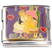 CT5205 Mega I Love My Grandma Purple Italian Charm