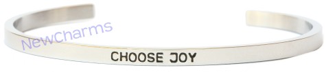 CB103 Choose Joy Cuff Bangle Bracelet