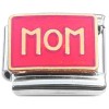 C049 Mom for Mother on Red Italian Charm