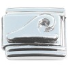 C069silver Ocean Wave Silvertone Italian Charm