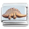 CL2055g Stegosaurus Dinosaur Bronze Italian Charm