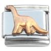 CL2056g Brontosaurus Dinosaur Bronze Italian Charm