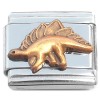 CL2062g Spike Frill Dinosaur Bronze Italian Charm