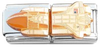 CL2073 Space Shuttle Spaceship Double Italian Charm