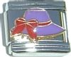CL2127 Hat (purple with red bow) Italian Charm