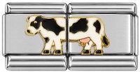 CT1062 Cow Double Italian Charm