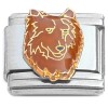 CT1107 Brown Dog Head Italian Charm