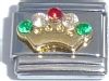 CT1163 Crown with Stones Italian Charm