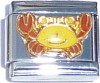 CT1183yellow Crab in Yellow Italian Charm