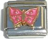CT1212 Pink Butterfly Italian Charm