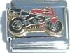 CT3019 Motorcycle (black and red) Italian Charm