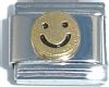 CT1239 Happy Face (gold) Italian Charm