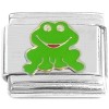 CT1284 Happy Green Frog Italian Charm