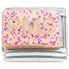 CT1291pink PMS Pink Glitter Italian Charm