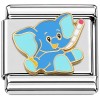 Blue Elephant Italian Charm