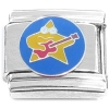 CT1437 Star with Guitar Italian Charm
